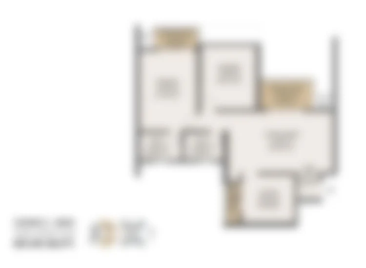 Kohinoor Riverdale 2 BHK floor plan Kharadi Pune